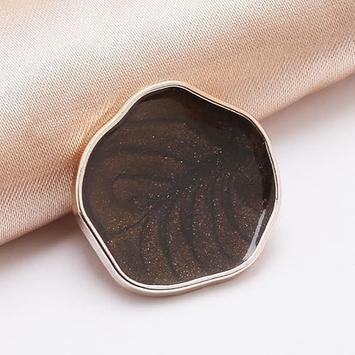 10er-Pack Kunststoff-Nähknöpfe, Mantelknöpfe for Blusen, Jacken, Pullover, Kleider-Ersatzknöpfe, Bastelbedarf(Brown,25mm) von ERERE
