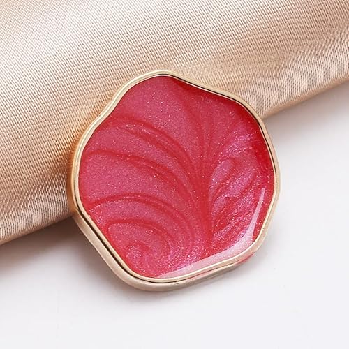 10er-Pack Kunststoff-Nähknöpfe, Mantelknöpfe for Blusen, Jacken, Pullover, Kleider-Ersatzknöpfe, Bastelbedarf(Red,21mm) von ERERE