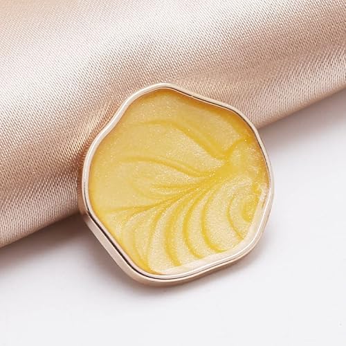 10er-Pack Kunststoff-Nähknöpfe, Mantelknöpfe for Blusen, Jacken, Pullover, Kleider-Ersatzknöpfe, Bastelbedarf(Yellow,25mm) von ERERE