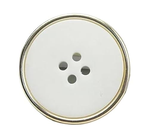 6 Stück 4-Loch-Harzknöpfe, Nähknöpfe for Herrenanzüge und Damenmäntel, Schneiderzubehör for Blazer(White,28mm) von ERERE