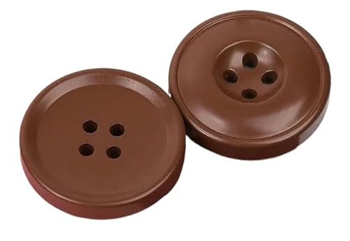 6 Stück Harz-Nähknöpfe, dekorative Bastelknöpfe for Damenblusen und Strickjacken, Kleidung for Selbermachen(Brown,30mm) von ERERE
