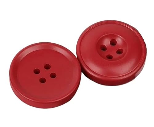6 Stück Harz-Nähknöpfe, dekorative Bastelknöpfe for Damenblusen und Strickjacken, Kleidung for Selbermachen(Red,15mm) von ERERE