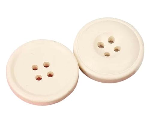 6 Stück Harz-Nähknöpfe, dekorative Bastelknöpfe for Damenblusen und Strickjacken, Kleidung for Selbermachen(White,23mm) von ERERE