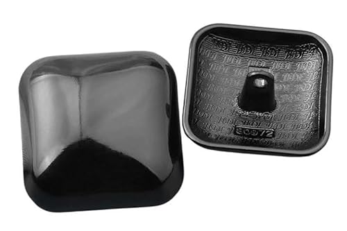 6 quadratische Metallknöpfe for Nähen, Premium-Blusenmanschettenknöpfe, Basteln, Nähen, DIY-Zubehör(Black,20mm) von ERERE