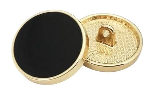 6er-Pack Metallknöpfe, Knöpfe for Nähen for Anzüge, Blazer, Uniformen, Ersatzknöpfe for Selbermachen(Black,25mm) von ERERE