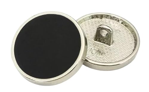 6er-Pack Metallknöpfe, Knöpfe for Nähen for Anzüge, Blazer, Uniformen, Ersatzknöpfe for Selbermachen(Silver,15mm) von ERERE