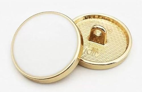 6er-Pack Metallknöpfe, Knöpfe for Nähen for Anzüge, Blazer, Uniformen, Ersatzknöpfe for Selbermachen(White,25mm) von ERERE