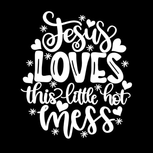 Jesus Loves This Little Hot Mess Weihnachts-Schriftzug, 42 x 48,1 cm, Karosserie-Dekoration, Weiß Jesus Loves This Little Hot Mess Weihnachts-Schriftzug, 42 x 48,1 cm, Karosserie-Dekoration, Weiß von ERGOU