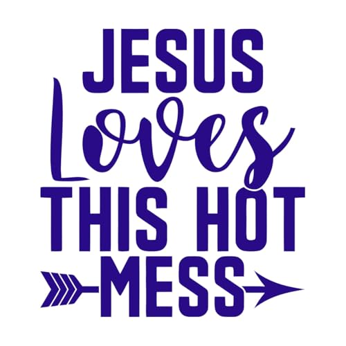 Jesus Loves This hot Mess Grafikdesign Wandbild und Wandaufkleber, Vinyl, 67,2 x 73,1 cm, kann ändern und Informationen hinzufügen, Dunkelblau Jesus Loves This hot Mess Grafikdesign Wandbild und Wandaufkleber, Vinyl, 67,2 x 73,1 cm, kann ändern und Informationen hinzufügen, Dunkelblau von ERGOU