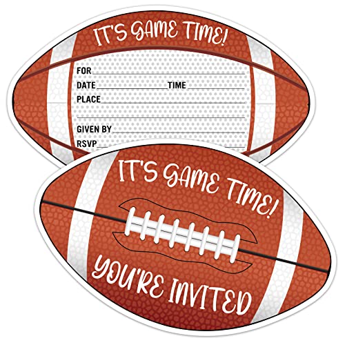 ERHACHAIJIA 15 Stück American Football geformte Einladungskarten mit Umschlägen, lustige Geburtstags-, Sport-Party, Babyparty, Fußball-Party, Einladungen für Jungen, Mädchen, Erwachsene, ERHACHAIJIA 15 Stück American Football geformte Einladungskarten mit Umschlägen, lustige Geburtstags-, Sport-Party, Babyparty, Fußball-Party, Einladungen für Jungen, Mädchen, Erwachsene, von ERHACHAIJIA
