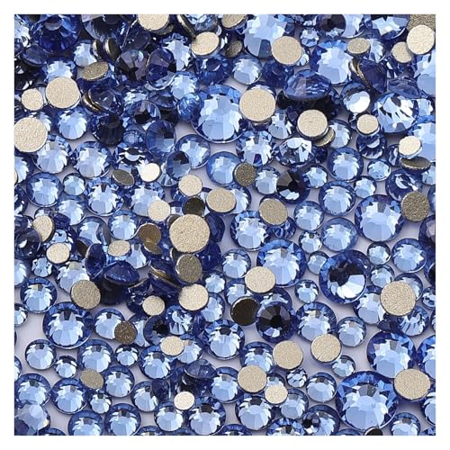 1440 Stück Strasssteine ​​mit flacher Rückseite, gemischte Größen, Glitzer, Blau, Mondlicht, Diamant, nicht Hotfix-Strasssteine ​​für Nagelkunst(Light Blue) von ERHTGUO