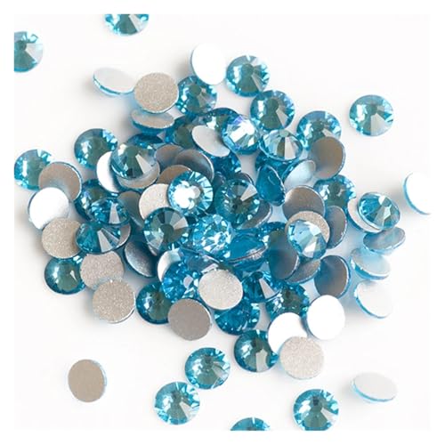 Flatback Kristall-Strasssteine ​​in allen Größen for Nagelkleidung for Basteln, Dekorieren, Edelsteine(Aquamarine,SS20 1440Pcs) von ERHTGUO