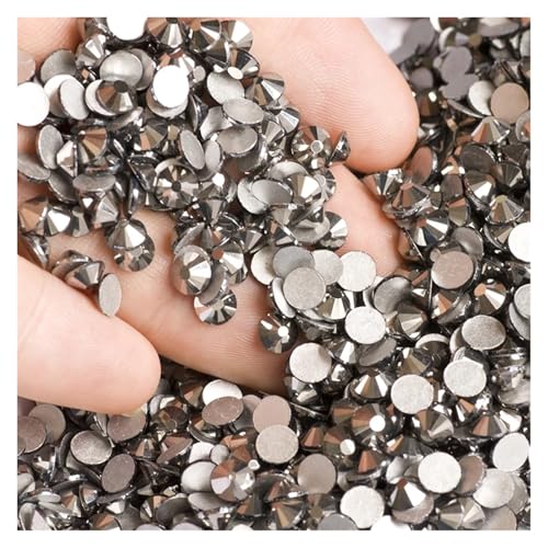 Flatback Kristall-Strasssteine ​​in allen Größen for Nagelkleidung for Basteln, Dekorieren, Edelsteine(Hematite,SS20 1440Pcs) von ERHTGUO