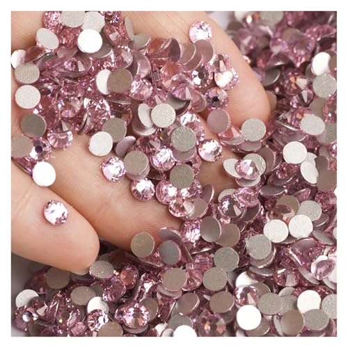 Flatback Kristall-Strasssteine ​​in allen Größen for Nagelkleidung for Basteln, Dekorieren, Edelsteine(Light Rose,SS16 1440Pcs) von ERHTGUO