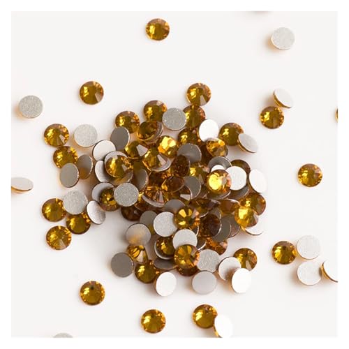 Flatback Kristall-Strasssteine ​​in allen Größen for Nagelkleidung for Basteln, Dekorieren, Edelsteine(Topaz,SS30 288Pcs) von ERHTGUO