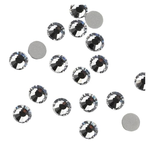 Nicht-Hotfix-Kaltfixierung, weiße Kristall-Flatback-Strasssteine ​​für Nageldekoration, DIY-Nagelkunst(101 Crystal,1.4mm SS4 1440pcs) von ERHTGUO