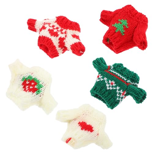 ERINGOGO 5-teiliges Puppen-anzieh-Outfits Puppenpullover-Set Mädchen-Puppen-Outfits Ersatzpuppe Dekorative Kleidung Attraktive Muster von ERINGOGO