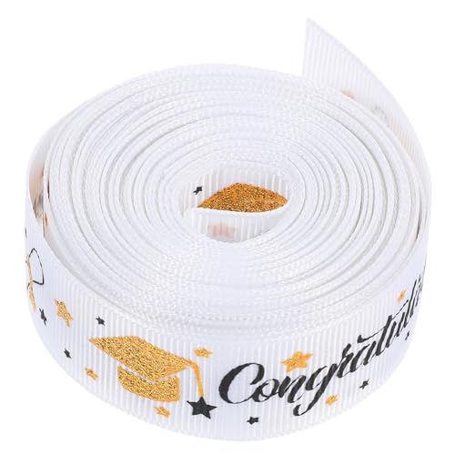 ERINGOGO 1 Rolle Bachelor -Hut dekoratives Band Samtband lila Band für Bouquet bunt Sprichwort DIY -Geschenkband gestaltetes Geschenkband DIY handwerk machen band Banddekor Polyester von ERINGOGO