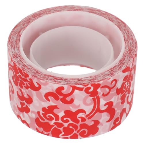 ERINGOGO 1 Rolle Dekoratives Klebeband Ästhetisches Washi-tape Dekorative Klebebänder Künstlerband Klebeband Für Scrapbooking Washi Tape Zum Aufzeichnen Journaling-zubehör Matte Folie Rot von ERINGOGO