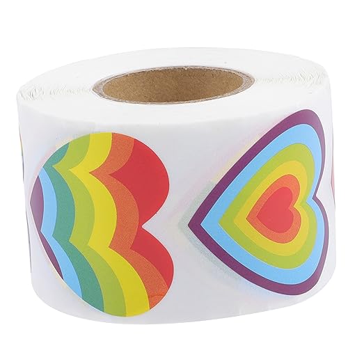 ERINGOGO 1 Rolle Regenbogen-Herz-Aufkleber Scrapbooking Sticker Scrapbook Stickers Geschenkaufkleber Karte individueller Vinylaufkleber briefumschläge Stolzherzaufkleber Stolz Aufkleber ERINGOGO 1 Rolle Regenbogen-Herz-Aufkleber Scrapbooking Sticker Scrapbook Stickers Geschenkaufkleber Karte individueller Vinylaufkleber briefumschläge Stolzherzaufkleber Stolz Aufkleber von ERINGOGO