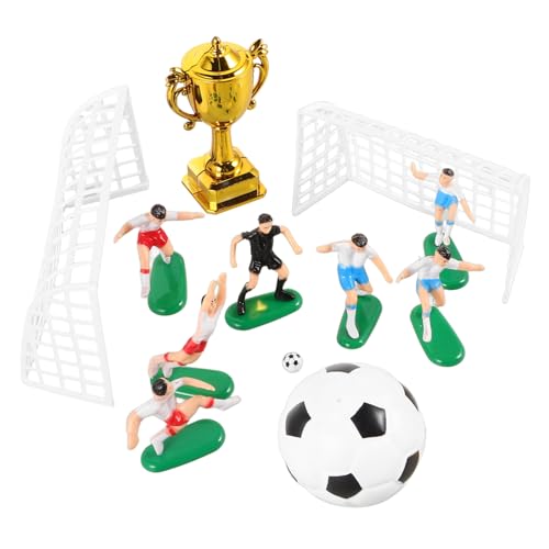 ERINGOGO 1 Satz Fußballmodell Trophäe Dekorationen Zappelspielzeug Tortendekoration Fußball Fußball- -topper -topper Mit Fußball Cool Kuchen Wiederverwendbar von ERINGOGO
