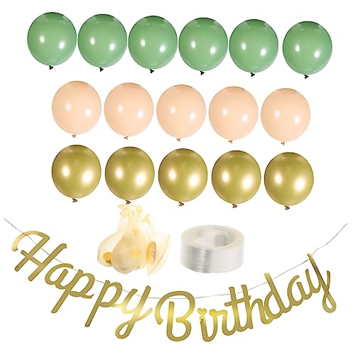 ERINGOGO 1 Satz Geburtstag Luftballons Dekoration Hochzeitsdeko Geburtstagsfeier-banner Olivgrüne Luftballons Latexballons Luftballons Für Geburtstagsfeiern Konfetti-luftballons Emulsion von ERINGOGO