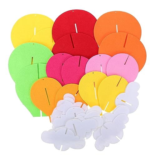 ERINGOGO 1 Satz Heißluftballon Dekoration Anhänger Blau Luftballons Party Geformt Dekorationen Heißluftballonbehänge Kindergarten-ornamente Hängende Ornamente Im Klassenzimmer Bunt Vlies von ERINGOGO