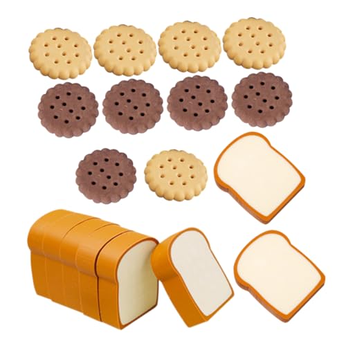 ERINGOGO 1 Satz Kreative Lebensmittel Radiergummis im Teilig Toast Bärenkekse Niedliche Formen für Klassenzimmerbelohnungen Partys und Dekoration Vielseitige Radiergummis für Erwachsene von ERINGOGO