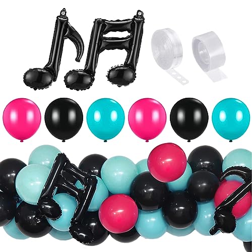 ERINGOGO 1 Satz Musiknoten Luftballons Teiliges Alu Folienballon für Geburtstagsfeiern Kreative Musik Themen Dekorationen für Partys Festivals und Feierlichkeiten von ERINGOGO