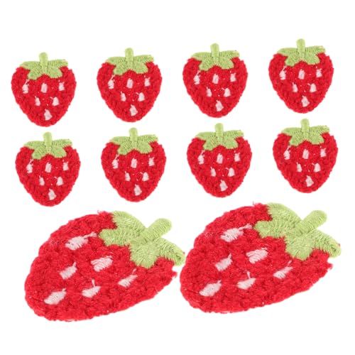 ERINGOGO 1 Satz Obst-stickerei-patch Kleiderregal Stoff Obst Gestickte Früchte Hut Frucht Erdbeerfrucht Selbstklebendes Puppenhaus Aus Ziegelsteinen Kleidung Obst Hosenfrucht Gefühlt 10st von ERINGOGO
