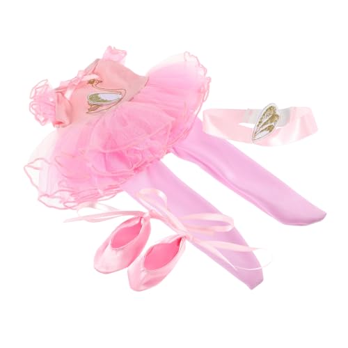 ERINGOGO 1 Satz Puppenballettkostüm Formelle Kleidung Für Wiedergeborene Puppen Ballerina-Puppe Zubehör Für Puppenstirnbänder Ballettzubehör Babypuppenkleidung Ballettrock Polyester Rosa von ERINGOGO