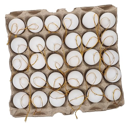 ERINGOGO 1 Satz Zellstoffschale Falsche Eier Zum Sterben Gefälscht Eierschmuck Bastelt Eier Unfertige Eieranhänger Eierspielzeug Für Weiß Papier von ERINGOGO