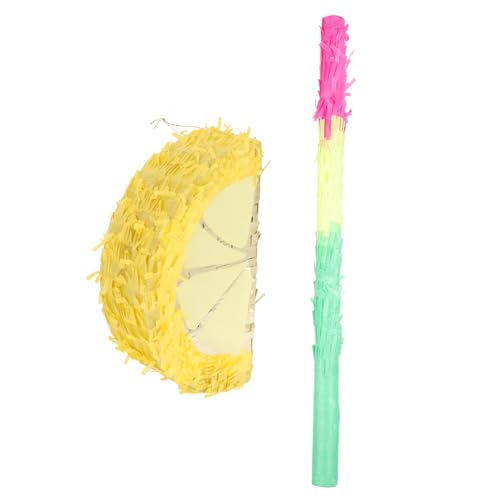 ERINGOGO 1 Satz Zitronen-Piñata Sommer Geburtstagsdekorationen gelbe Zitronenpinata Party-Piñata Karneval gefallen Kindergeburtstag Pinata Zitronen Dekorationen Pinata- Aluminiumfolie von ERINGOGO