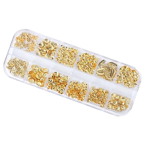 ERINGOGO 1 Schachtel Metallic Manicure Patches Meeresmotiv Nageldekorationen Seestern Design für Damen Teiliges Goldfarbene Metall Zubehörteile für Kreative Nagelkunst ERINGOGO 1 Schachtel Metallic Manicure Patches Meeresmotiv Nageldekorationen Seestern Design für Damen Teiliges Goldfarbene Metall Zubehörteile für Kreative Nagelkunst von ERINGOGO