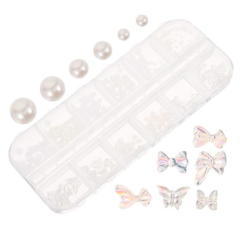 ERINGOGO 1 Schachtel Nail Charms mit Perlen und Schmetterlingen Fächer Aufbewahrungsbox Bunte Nageldekorationen für DIY Nail Art Vielseitige Nagelaccessoires für Kreative Maniküre und ERINGOGO 1 Schachtel Nail Charms mit Perlen und Schmetterlingen Fächer Aufbewahrungsbox Bunte Nageldekorationen für DIY Nail Art Vielseitige Nagelaccessoires für Kreative Maniküre und von ERINGOGO