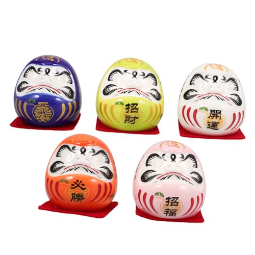 ERINGOGO 1 Set Dharma Dekorationen Japanische Wohndekoration Japanische Dharma Puppe Japanische Figuren Puppe Japanische Puppen Porzellanpuppe Keramik von ERINGOGO