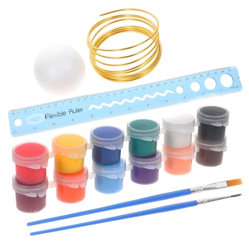 ERINGOGO 1 Set Materialpaket Für Mädchen Ab 12 Jahren Weißer Bastelschaum Sonnensystem Set Sonnensystem Projekt Schaumstoffformen Für Kinderbasteleien Weißer Schaum Acrylfarbe von ERINGOGO