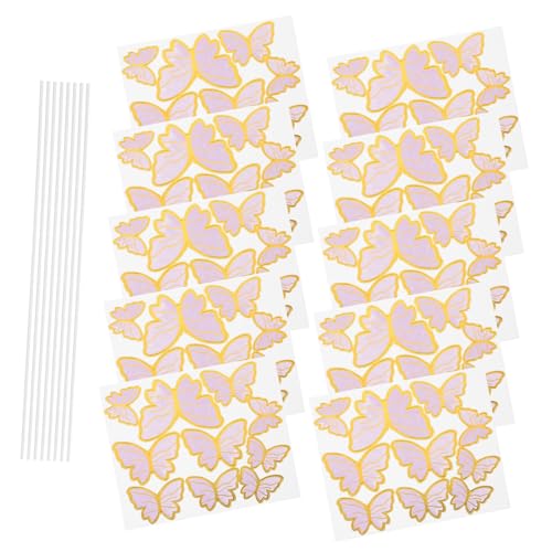 ERINGOGO 10 Blatt Schmetterlingskuchen-Zahnstocher Topper zum Einsetzen von Party erste schnell Exquisites Kuchentopper Tortenaufsätze für Geburtstage Papier ERINGOGO 10 Blatt Schmetterlingskuchen-Zahnstocher Topper zum Einsetzen von Party erste schnell Exquisites Kuchentopper Tortenaufsätze für Geburtstage Papier von ERINGOGO