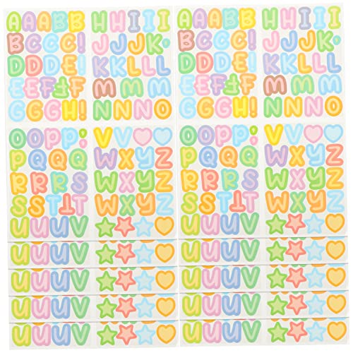 ERINGOGO 10 Blatt Selbstklebende Buchstabenaufkleber für Selbstgemacht Scrapbooking Alphabet Sticker Kompakt Wasserfest für Kunsthandwerk und Beschriftungen ERINGOGO 10 Blatt Selbstklebende Buchstabenaufkleber für Selbstgemacht Scrapbooking Alphabet Sticker Kompakt Wasserfest für Kunsthandwerk und Beschriftungen von ERINGOGO