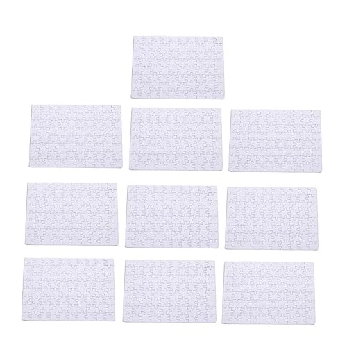 ERINGOGO 10 Blatt Teiliges Sublimationspuzzle Leere Jigsaw Puzzle Blanko Hitzebeständige Thermotransfer Papier DIY Bastelset für Personalisierte Puzzle und Kreative Handarbeiten von ERINGOGO