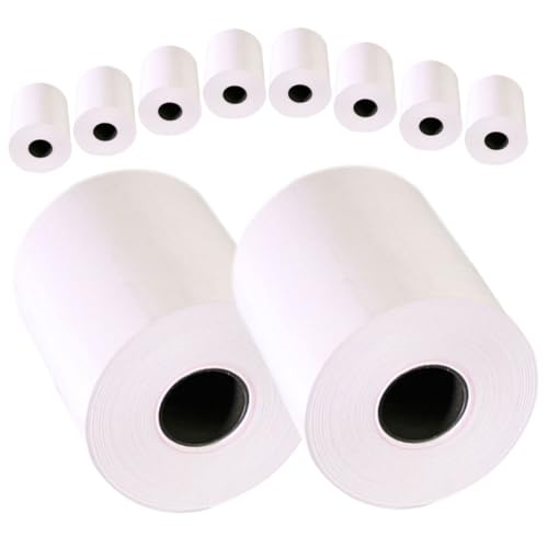 ERINGOGO 10 Rollen Kassendruckpapier Thermodruckpapier Belegdrucker Beleg Thermopapier Thermoetiketten Thermoetikettendrucker Thermodrucker Belegdruck von ERINGOGO