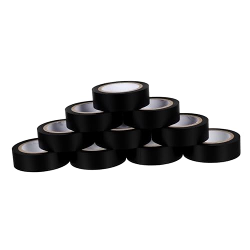 ERINGOGO 10 Rollen Schwarzes Elektrisches Klebeband Wasserdichte Isolierung Hochklebbares Pvc -klebeband Für Elektriker Drahtverpackung Industriereparaturen Hausprojekte 10m ERINGOGO 10 Rollen Schwarzes Elektrisches Klebeband Wasserdichte Isolierung Hochklebbares Pvc -klebeband Für Elektriker Drahtverpackung Industriereparaturen Hausprojekte 10m von ERINGOGO