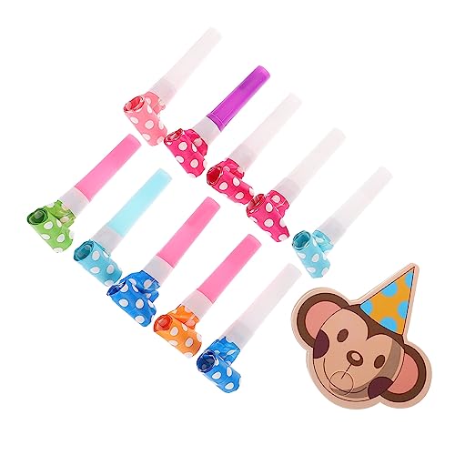 ERINGOGO 10 Sätze Cartoon Pfeife Gebläse Krachmacher Partykrachmacher Geburtstagsfeiergebläse Partybläser pfeifen Krachmacher für Party Blowouts Krachmacher Party-Krachmacher Plastik von ERINGOGO