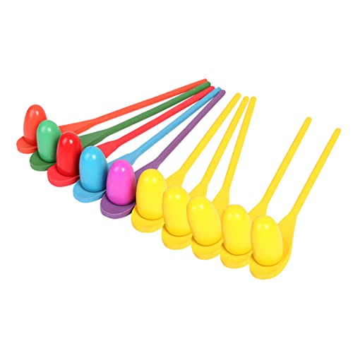 ERINGOGO 10 Sätze Teiliges Set Holz Rennspiel für Sensorisches Balancespielzeug für Draußen für Gruppenspiele und Interaktive Lernaktivitäten von ERINGOGO