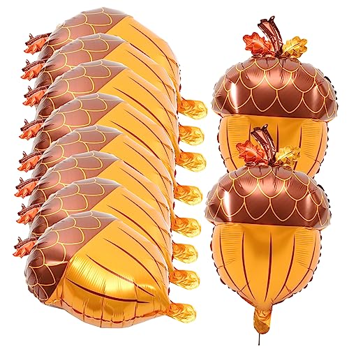 ERINGOGO 10 Stück Ballon aus Aluminiumfolie Luftballons füllen Danksagung Eichel Ballons Party weihnachtsdeko Thanksgiving-Folienballons Tannenzapfen-Folienballons Feiertagsballons ERINGOGO 10 Stück Ballon aus Aluminiumfolie Luftballons füllen Danksagung Eichel Ballons Party weihnachtsdeko Thanksgiving-Folienballons Tannenzapfen-Folienballons Feiertagsballons von ERINGOGO