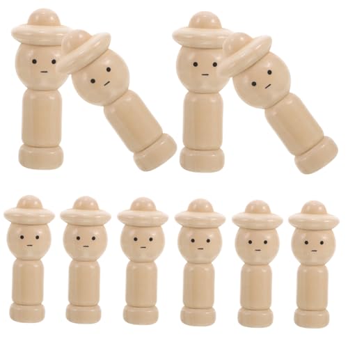 ERINGOGO 10 Stück Diy Holz Peg Dolls zum Bemalen Unlackierte Holzfiguren für Kreative Bastelideen Spielzeuge für Imaginative Geschichten und Dekoration mit Glatter Oberfläche ERINGOGO 10 Stück Diy Holz Peg Dolls zum Bemalen Unlackierte Holzfiguren für Kreative Bastelideen Spielzeuge für Imaginative Geschichten und Dekoration mit Glatter Oberfläche von ERINGOGO