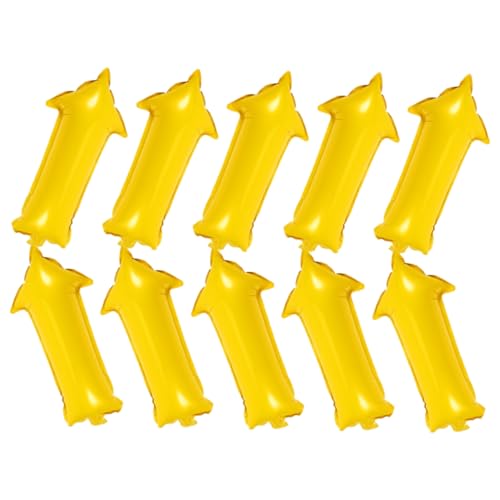 ERINGOGO 10 Stück Gelbe Luftballons Stilvolle Partydeko Langlebige Geburtstags und Hochzeitsdekoration Auffällige Pfeilform für Kindergeburtstag Festliche Atmosphäre Stabile von ERINGOGO