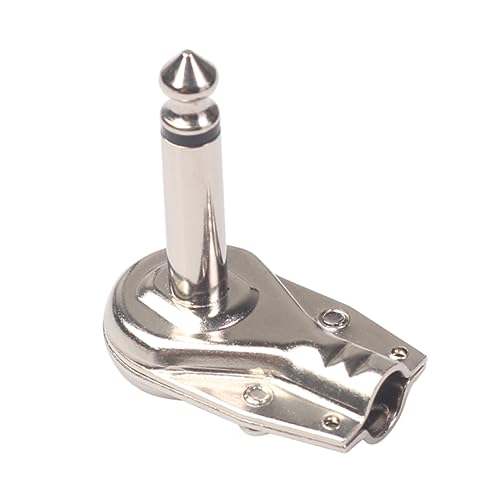 ERINGOGO 10 Stück Guitar -effektor -kabelstopfen Patch Stecker Elektrische Gitarre Draht Instrument Audio- Wirkung Gitarrenverstärker Rechts Pedal Gitarrenkabel Anschlüsse Jack Silver von ERINGOGO