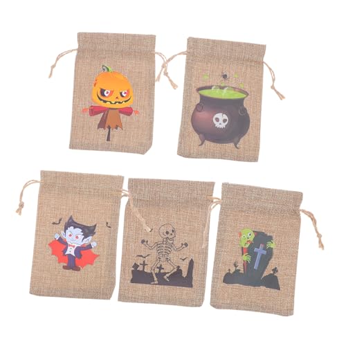 ERINGOGO 10 Stück Halloween-Süßigkeitsbeutel Party behandeln Taschen Sackleinen mit Kordelzug Kürbis Jutesäcke Kürbis-Gunst-Taschen Süßigkeitentüten für Partys Bettwäsche aus Baumwolle ERINGOGO 10 Stück Halloween-Süßigkeitsbeutel Party behandeln Taschen Sackleinen mit Kordelzug Kürbis Jutesäcke Kürbis-Gunst-Taschen Süßigkeitentüten für Partys Bettwäsche aus Baumwolle von ERINGOGO