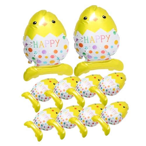 ERINGOGO 10 Stück Küken-Ballon Dekoration Aufblasbare Luftballons eiförmige Luftballons Cartoon-Tier-Ballon Hühnchen-Partyballons Kleine Folienballons Frühlingsfestballon Aluminiumfolie ERINGOGO 10 Stück Küken-Ballon Dekoration Aufblasbare Luftballons eiförmige Luftballons Cartoon-Tier-Ballon Hühnchen-Partyballons Kleine Folienballons Frühlingsfestballon Aluminiumfolie von ERINGOGO